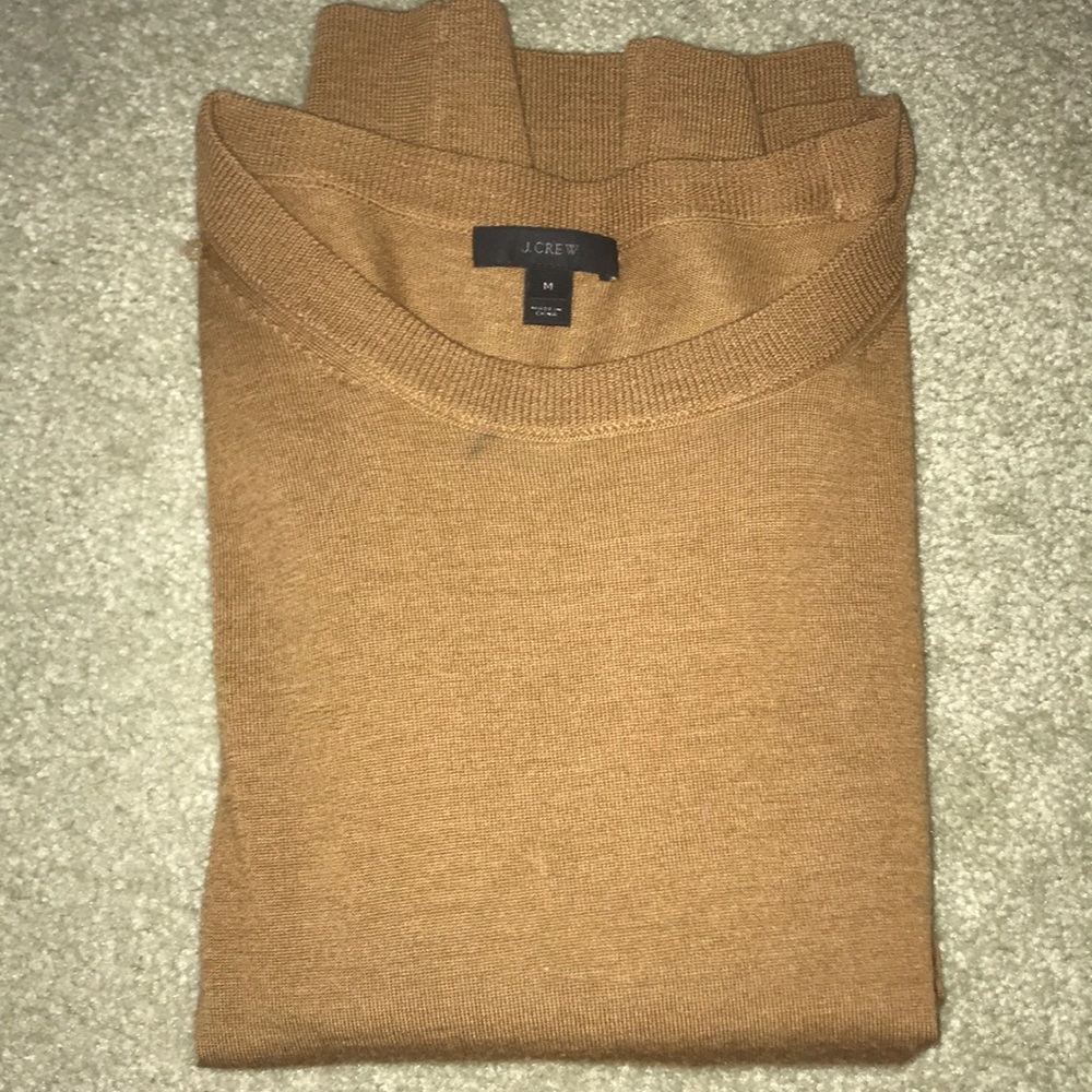 Brown J. Crew three quarter sleeve sweater